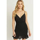 Women's Dresses - Woven Sleeveless Mini Smocked Dress - Black - Cultured Cloths Apparel