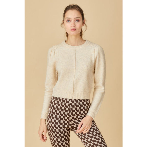 Women's Sweaters - Simple Yet Cute Soft Sweater - Ivory - Cultured Cloths Apparel