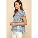 Women's Short Sleeve - Paisley Printed Top -  - Cultured Cloths Apparel