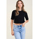 Women's Short Sleeve - Boxy Cropped Basic Tee - Black - Cultured Cloths Apparel