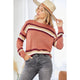 Women's Sweaters - Multi Color Striped Sweater Top -  - Cultured Cloths Apparel