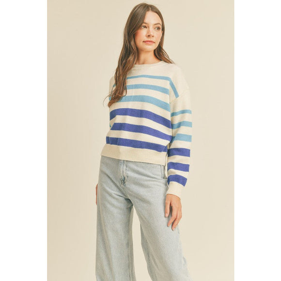 Women's Sweaters - Perfectly Striped Cozy Sweater -  - Cultured Cloths Apparel