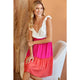 Women's Dresses - Colorful Color Block Babydoll Dress - Hot Pink - Cultured Cloths Apparel