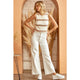 Women's Sleeveless - Lightweight Striped Sleeveless Top -  - Cultured Cloths Apparel