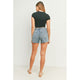 Women's Shorts - Just USA Distressed Hem Shorts -  - Cultured Cloths Apparel