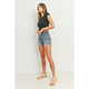 Women's Shorts - Just USA Distressed Hem Shorts -  - Cultured Cloths Apparel