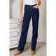 Denim - Judy Blue Full Size Raw Hem Straight Leg Jeans with Pockets -  - Cultured Cloths Apparel