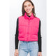 Outerwear - Puffer Vest With Pockets - Fuchsia - Cultured Cloths Apparel