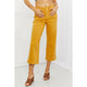 Denim - Judy Blue Jayza Full Size Straight Leg Cropped Jeans - Mustard - Cultured Cloths Apparel