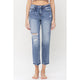 Denim - Lovervet Full Size Lena High Rise Crop Straight Jeans - Medium - Cultured Cloths Apparel