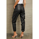 Denim - Kancan High Rise Leather Joggers -  - Cultured Cloths Apparel
