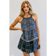 Women's Dresses - PRINTED HALTER NECK MINI DRESS -  - Cultured Cloths Apparel