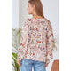 Women's Long Sleeve - Printed Aztec Woven Long Sleeve Blouse -  - Cultured Cloths Apparel