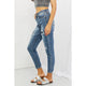 Denim - Judy Blue Dahlia Full Size Distressed Patch Jeans -  - Cultured Cloths Apparel