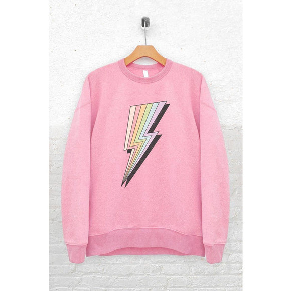 Graphic T-Shirts - Lightning Graphic Sweatshirts - Sea Pink - Cultured Cloths Apparel