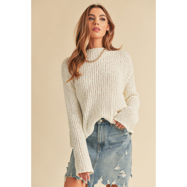 Women's Sweaters - Irma Sweater Top - White - Cultured Cloths Apparel