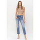 Denim - Lovervet Full Size Lena High Rise Crop Straight Jeans -  - Cultured Cloths Apparel