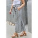Denim - Heimish Find Your Path Full Size Paperbag Waist Striped Culotte Pants -  - Cultured Cloths Apparel