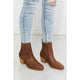 Shoes - MMShoes Love the Journey Stacked Heel Chelsea Boot in Chestnut - Chestnut - Cultured Cloths Apparel