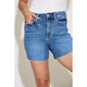Women's Shorts - Judy Blue Full Size High Waist Slim Denim Shorts -  - Cultured Cloths Apparel