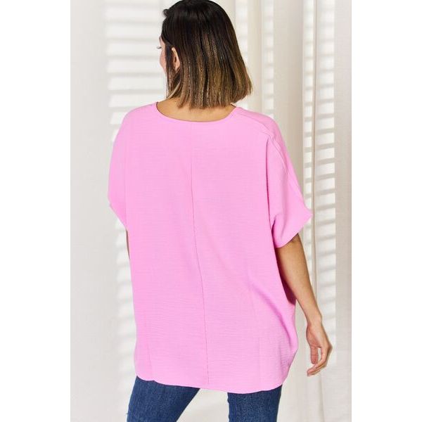 Women's Short Sleeve - Zenana Texture Short Sleeve T-Shirt -  - Cultured Cloths Apparel