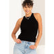 Women's Sleeveless - Go Getter Sleeveless Halter Top - Black - Cultured Cloths Apparel