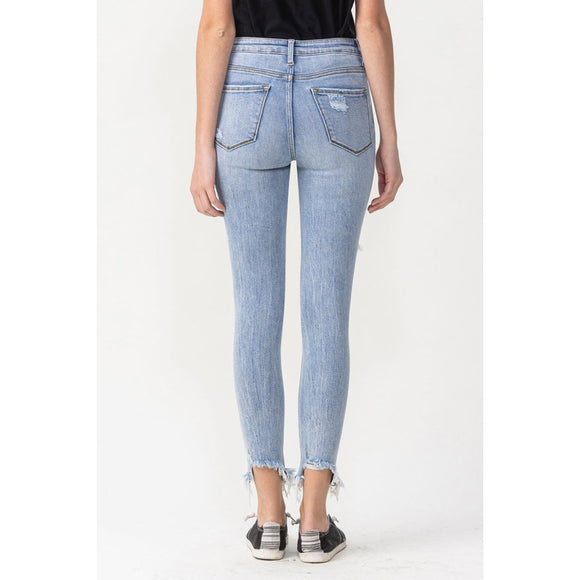 Denim - Lovervet Full Size Lauren Distressed High Rise Skinny Jeans -  - Cultured Cloths Apparel