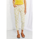 Denim - Judy Blue Full Size Golden Meadow Floral Skinny Jeans - White - Cultured Cloths Apparel