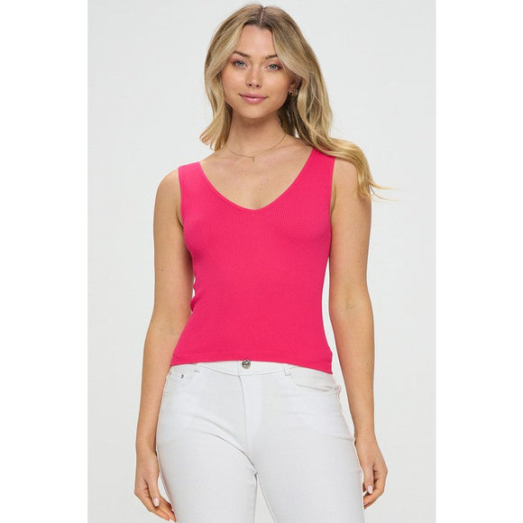 Athleisure - Your New Go-To Seamless Tank - Fuchsia - Cultured Cloths Apparel