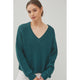Women's Sweaters - Chunky V Neck Sweater Top -  - Cultured Cloths Apparel
