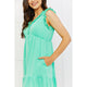 dresses - Culture Code Minty Fresh Full Size Ruffle Mini Dress -  - Cultured Cloths Apparel