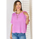 Women's Short Sleeve - Zenana Full Size Round Neck Short Sleeve T-Shirt - Bright Mauve - Cultured Cloths Apparel