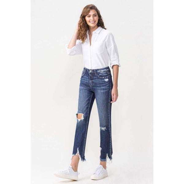 Denim - Lovervet Jackie Full Size High Rise Crop Straight Leg Jeans -  - Cultured Cloths Apparel