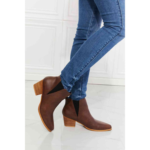 Shoes - MMShoes Back At It Point Toe Bootie in Chocolate - Chocolate - Cultured Cloths Apparel