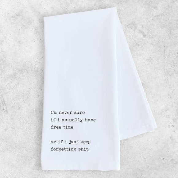 Gifts - Free Time - Tea Towel -  - Cultured Cloths Apparel