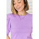 Women's Short Sleeve - Zenana Round Neck Puff Sleeve Sweater -  - Cultured Cloths Apparel