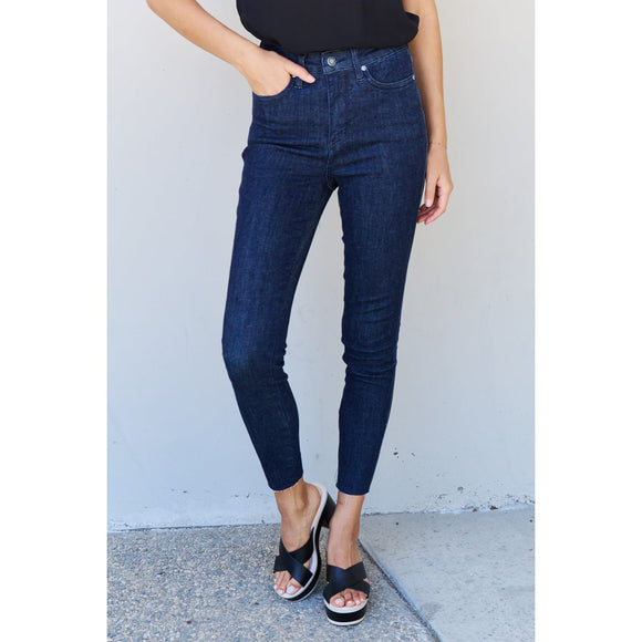 Denim - Judy Blue Esme Full Size High Waist Skinny Jeans - Dark - Cultured Cloths Apparel