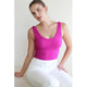 Women's Sleeveless - Reversible Ribbed Crop Top - English Rose - Cultured Cloths Apparel
