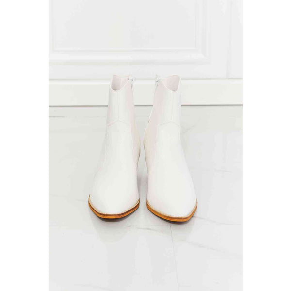 Shoes - MMShoes Watertower Town Faux Leather Western Ankle Boots in White -  - Cultured Cloths Apparel