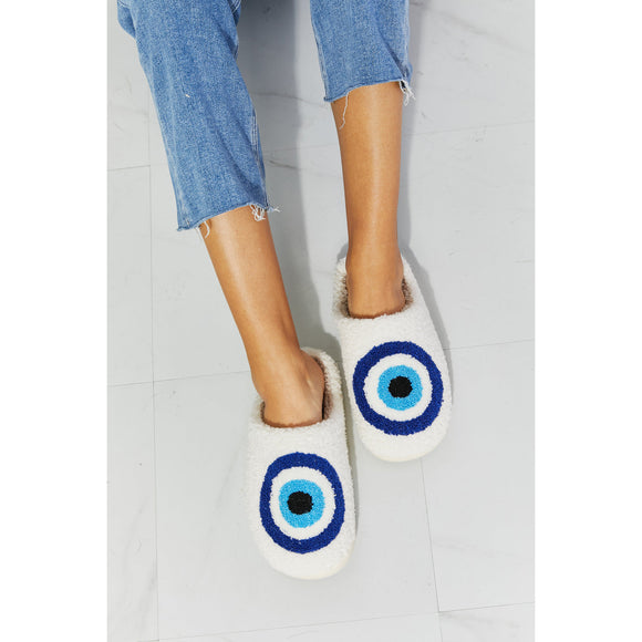 Shoes - MMShoes Eye Plush Slipper - Sky Blue - Cultured Cloths Apparel