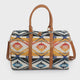 Handbags - Colorful Aztec Print Duffle Bag - Orange - Cultured Cloths Apparel