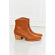 Shoes - MMShoes Watertower Town Faux Leather Western Ankle Boots in Ochre -  - Cultured Cloths Apparel