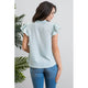 Women's Short Sleeve - Shoulder Lace Patch Woven Top -  - Cultured Cloths Apparel