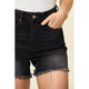 Women's Shorts - Judy Blue Full Size Tummy Control Fray Hem Shorts -  - Cultured Cloths Apparel