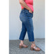 Denim - Judy Blue Renee Full Size Medium Wash Wide Leg Cropped Jeans -  - Cultured Cloths Apparel