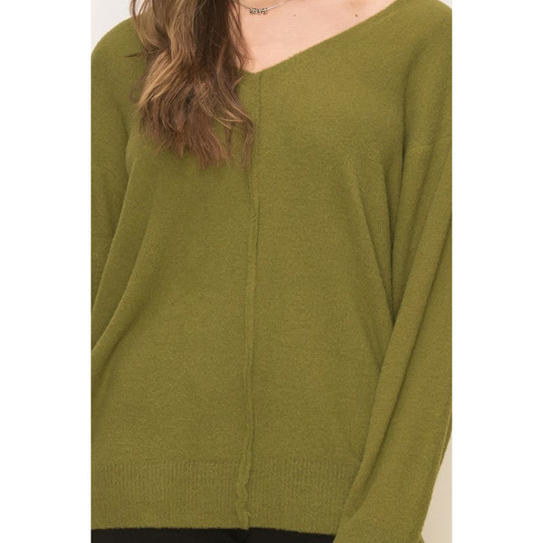 Women's Sweaters - Ultra Soft & Cute V- Neck Sweater -  - Cultured Cloths Apparel