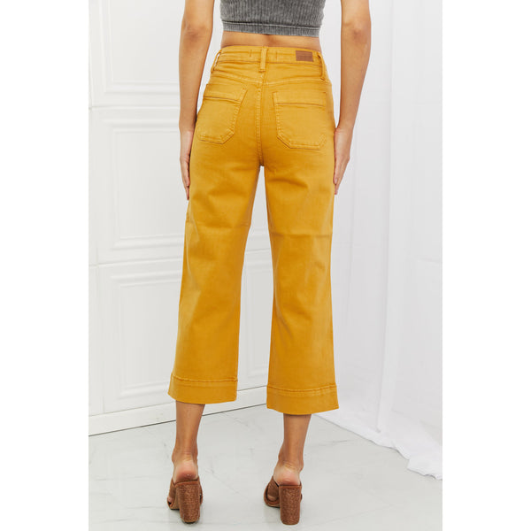Denim - Judy Blue Jayza Full Size Straight Leg Cropped Jeans -  - Cultured Cloths Apparel