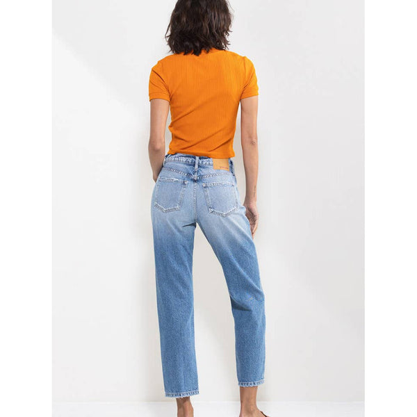 Denim - SneakPeek High Rise Straight Jeans in Vintage Light Wash -  - Cultured Cloths Apparel
