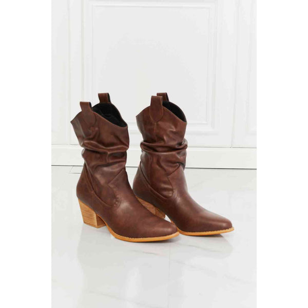 Shoes - MMShoes Better in Texas Scrunch Cowboy Boots in Brown -  - Cultured Cloths Apparel