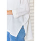 Women's 3/4 Sleeve - Zenana Full Size Waffle Knit V-Neck Long Sleeve Slit Top -  - Cultured Cloths Apparel